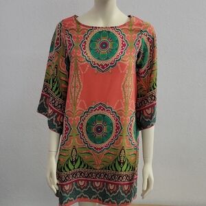 Lilypad Boho Retro Multi Sheath Dress 70s